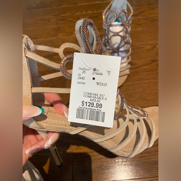 NWT Jean-Michel Cazabat rose gold designer 4” stilettos - Picture 3 of 4